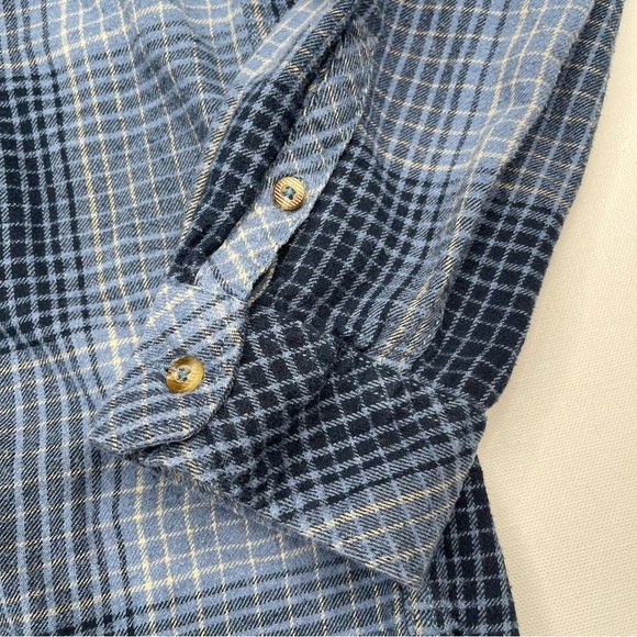 Billabong Flannel Shirt Plaid Button Blue Gorp Outdoor Grunge Skater Street XL - Picture 6 of 14